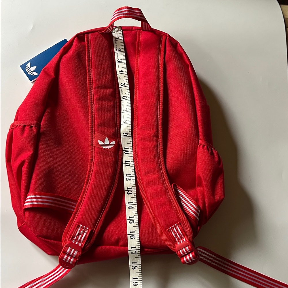 Adidas Logo Backpack Red White - Picture 8 of 11